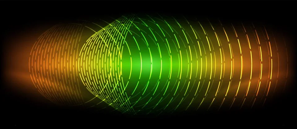 Neon wave lines with blend effect. Vector Illustration For Wallpaper, Banner Stock Illustration