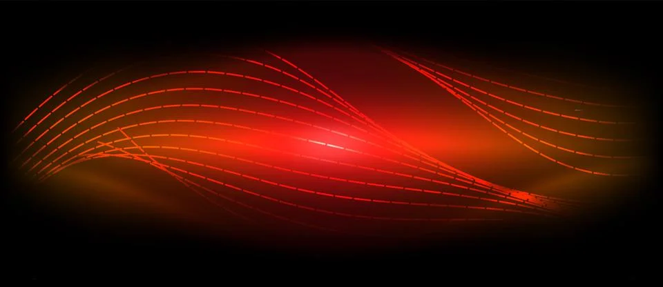 Neon wave lines with blend effect. Vector Illustration For Wallpaper, Banner Stock Illustration