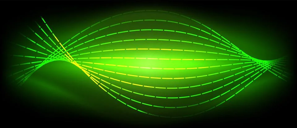 Neon wave lines with blend effect. Vector Illustration For Wallpaper, Banner 스톡 일러스트