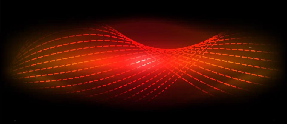 Neon wave lines with blend effect. Vector Illustration For Wallpaper, Banner Stock Illustration