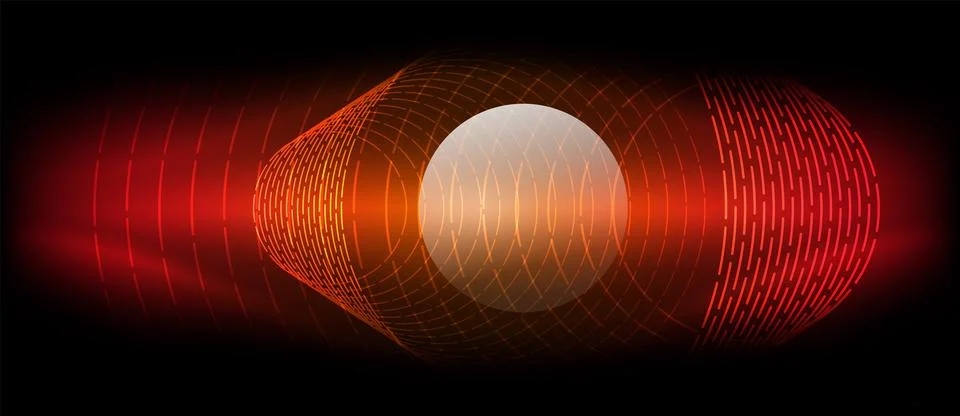 Neon wave lines with blend effect. Vector Illustration For Wallpaper, Banner Stock Illustration