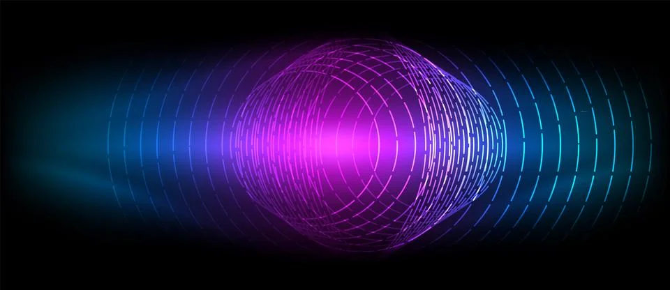Neon wave lines with blend effect. Vector Illustration For Wallpaper, Banner 스톡 일러스트