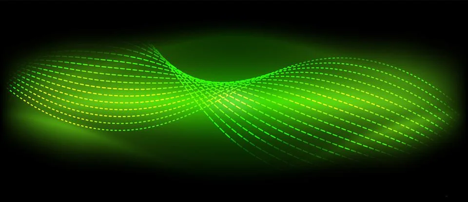 Neon wave lines with blend effect. Vector Illustration For Wallpaper, Banner Stock Illustration