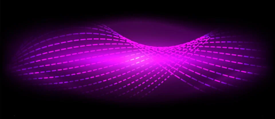 Neon wave lines with blend effect. Vector Illustration For Wallpaper, Banner 스톡 일러스트