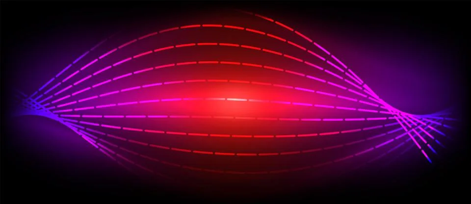 Neon wave lines with blend effect. Vector Illustration For Wallpaper, Banner Stock Illustration