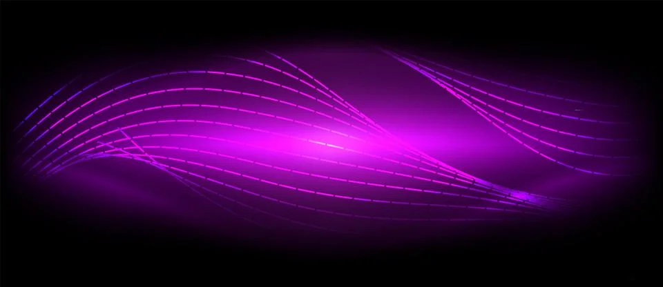 Neon wave lines with blend effect. Vector Illustration For Wallpaper, Banner Stock Illustration