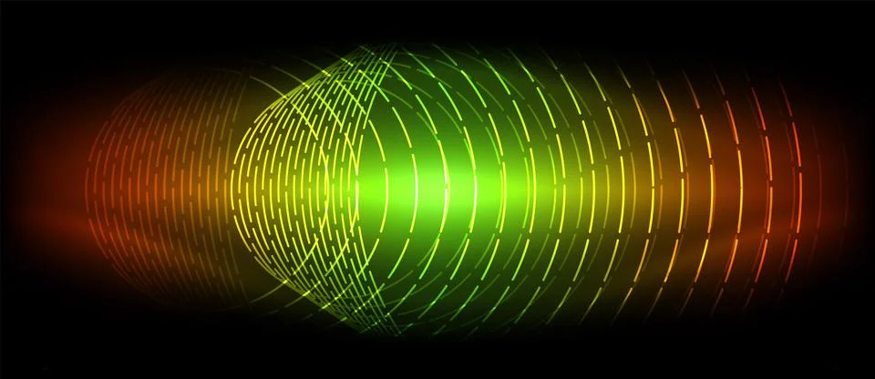 Neon wave lines with blend effect. Vector Illustration For Wallpaper, Banner 스톡 일러스트