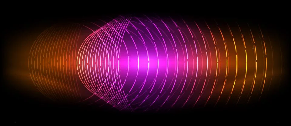 Neon wave lines with blend effect. Vector Illustration For Wallpaper, Banner Stock Illustration