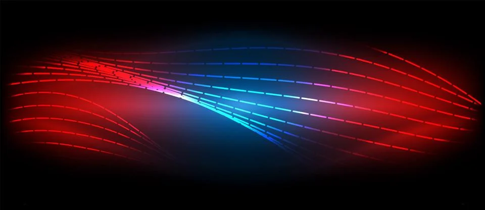 Neon wave lines with blend effect. Vector Illustration For Wallpaper, Banner Stock Illustration