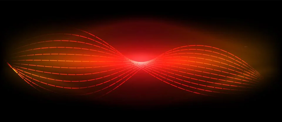 Neon wave lines with blend effect. Vector Illustration For Wallpaper, Banner 스톡 일러스트