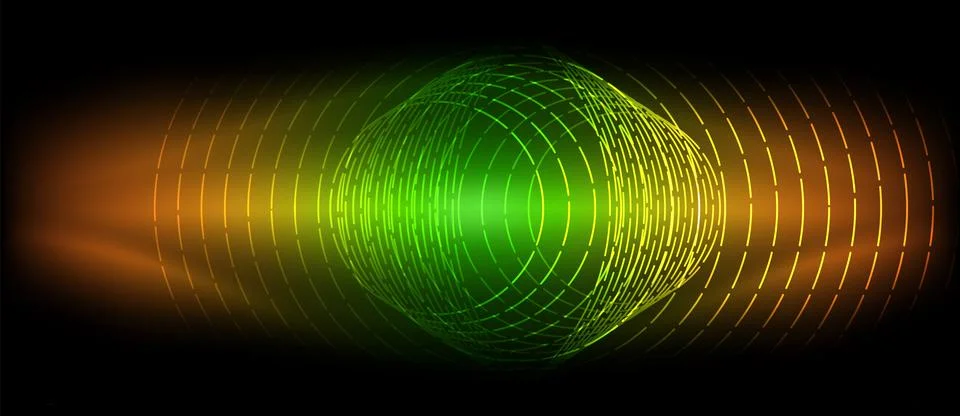 Neon wave lines with blend effect. Vector Illustration For Wallpaper, Banner 스톡 일러스트