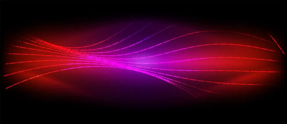 Neon wave lines with blend effect. Vector Illustration For Wallpaper, Banner 스톡 일러스트
