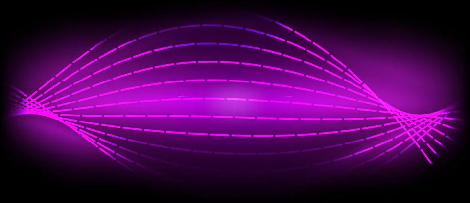 Neon wave lines with blend effect. Vector Illustration For Wallpaper, Banner 스톡 일러스트