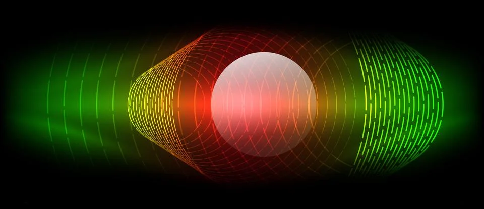 Neon wave lines with blend effect. Vector Illustration For Wallpaper, Banner Stock Illustration