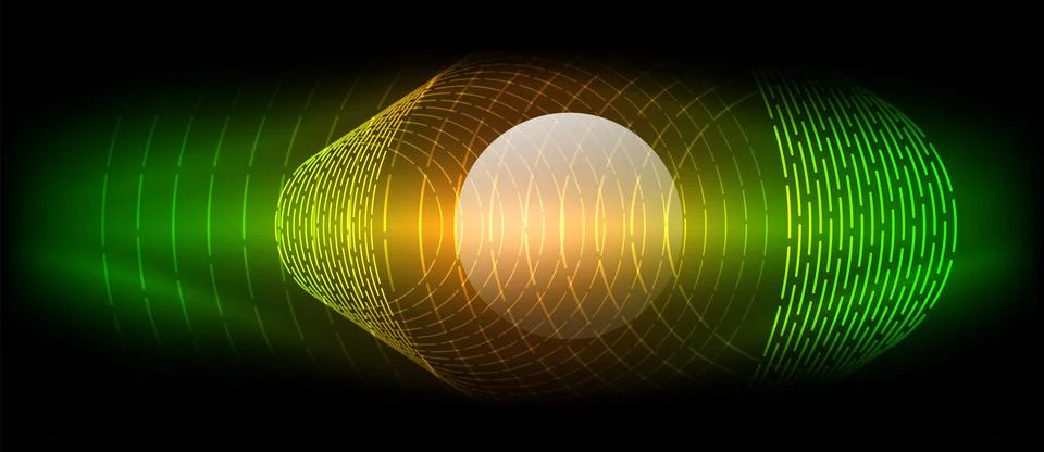 Neon wave lines with blend effect. Vector Illustration For Wallpaper, Banner 스톡 일러스트