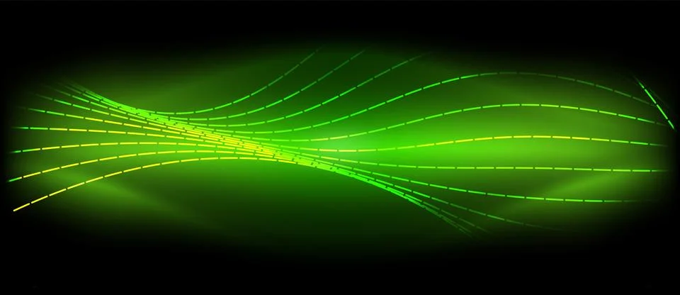 Neon wave lines with blend effect. Vector Illustration For Wallpaper, Banner 스톡 일러스트