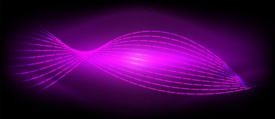 Neon wave lines with blend effect. Vector Illustration For Wallpaper, Banner Stock Illustration