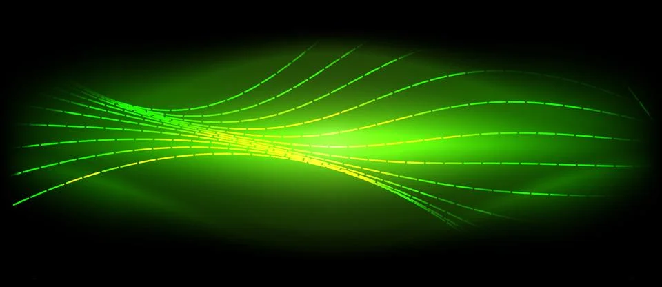 Neon wave lines with blend effect. Vector Illustration For Wallpaper, Banner 스톡 일러스트