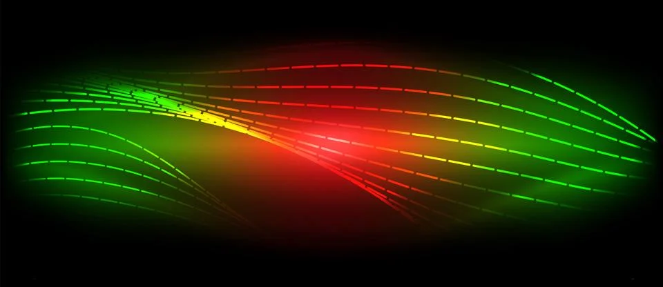 Neon wave lines with blend effect. Vector Illustration For Wallpaper, Banner Stock Illustration