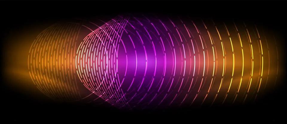 Neon wave lines with blend effect. Vector Illustration For Wallpaper, Banner 스톡 일러스트