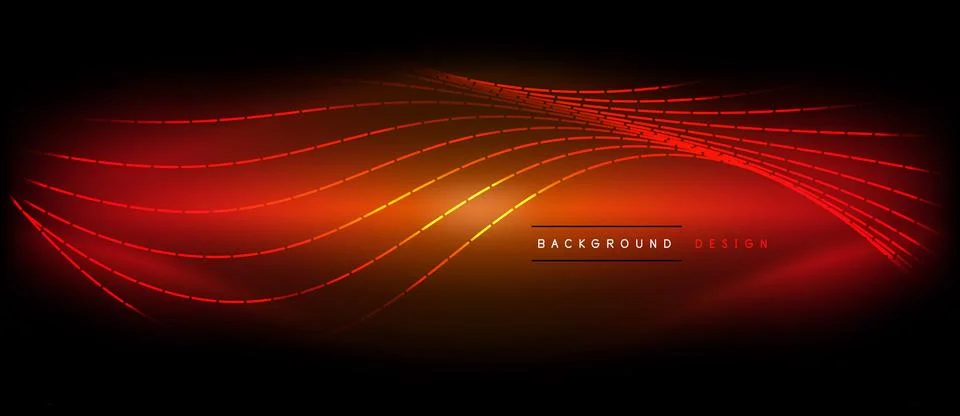 Neon wave lines with blend effect. Vector Illustration For Wallpaper, Banner Illustrazione stock
