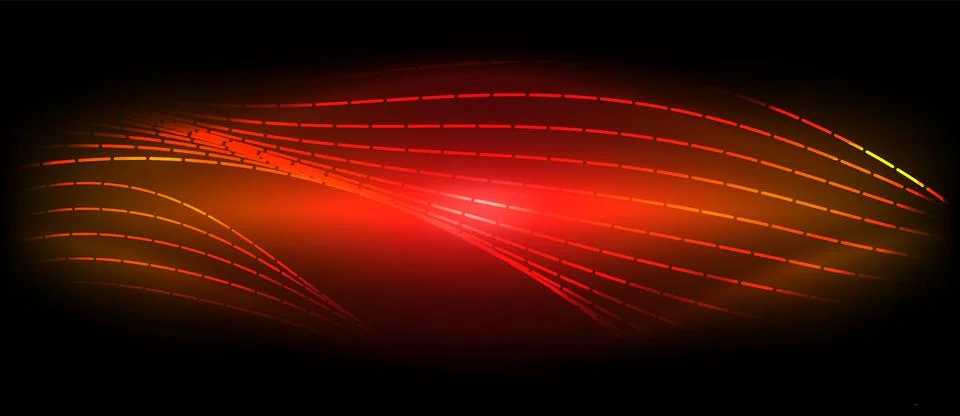 Neon wave lines with blend effect. Vector Illustration For Wallpaper, Banner Stock Illustration
