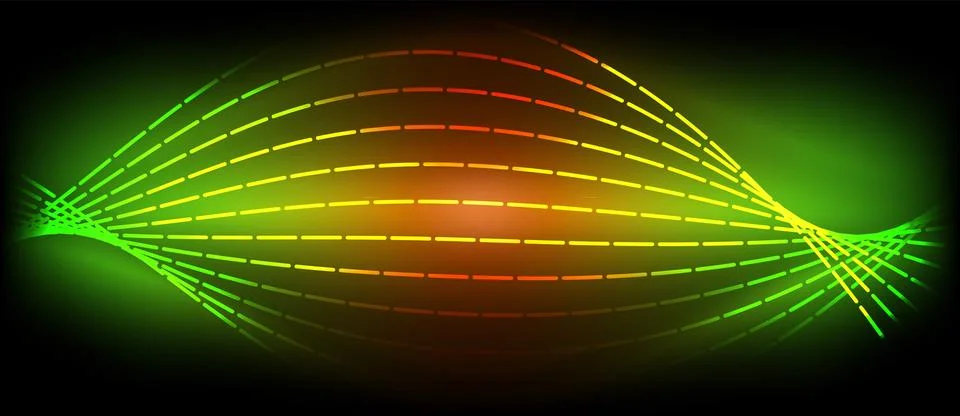 Neon wave lines with blend effect. Vector Illustration For Wallpaper, Banner Stock Illustration