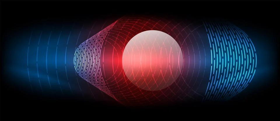 Neon wave lines with blend effect. Vector Illustration For Wallpaper, Banne.. Stock Illustration