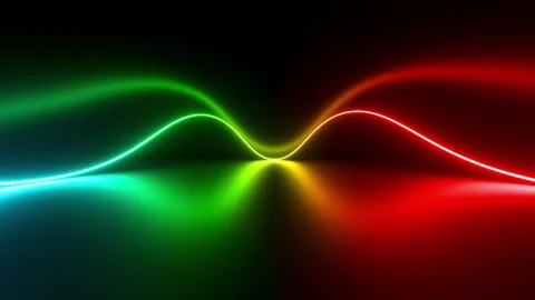 Neon Wave Loop - Colorful Abstract Loop Background Video stock 309786108