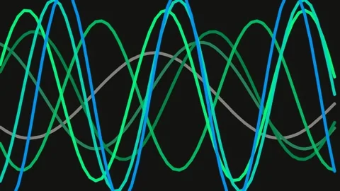 Neon wave pattern abstract background for vibrant digital art display Stock Footage 342159510