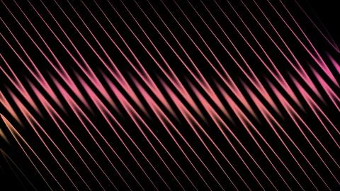 Neon wave pattern creates an abstract design in dark background for visual .. Stock Illustration