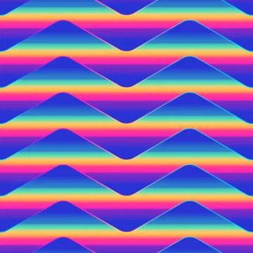 Neon wave pattern Illustrazione stock