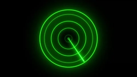 Neon wave radar animated neon wave circle radar scanner enemy detector atta.. Stock Footage 311675379