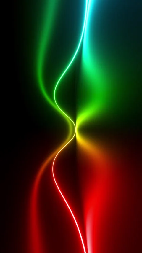 Neon Wave Vertical Loop - Colorful Abstract Loop Background. 3D rendering Vídeos de archivo 329224746