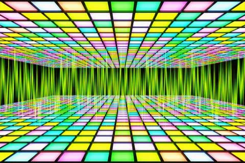 Neon waveform pattern backgrounds Stock Illustration