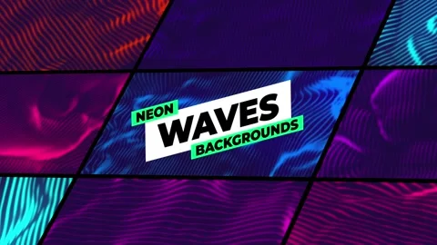 Neon Waves Backgrounds Stock After Effects