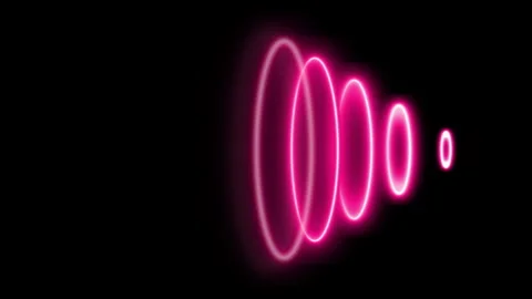 Neon waves on black background. Stock Footage 303225006