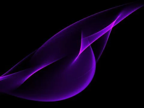 Neon waves on black, border design element Illustrazione stock