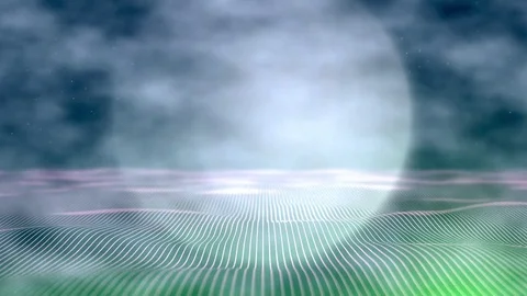 Neon Waves Blue Stock Footage 76915524