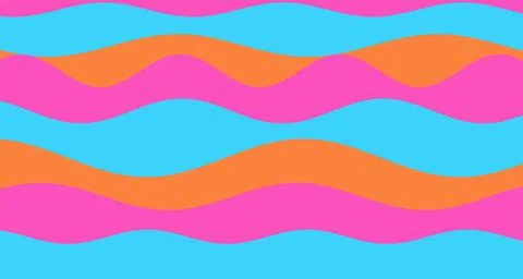 Neon waves layered on dark background Stock Illustration