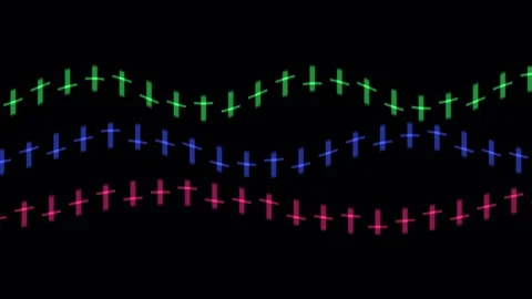 Neon Wavy Cross Pattern Seamless Loop Stock Footage 342757402