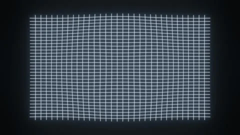 Neon Wavy Grid on Black Background Video stock 316370228