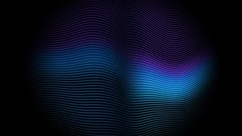 Neon wavy lines and mesh patterns ripple in digital space Stock Footage 329301261