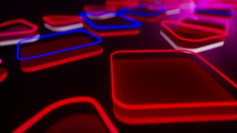 Neon Way 3D Red  Motion Background 스톡 동영상 247522520