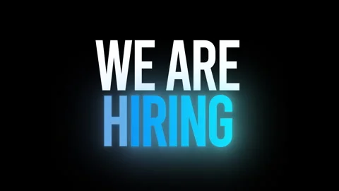 Neon We Are Hiring text animation on black background Stock-Footage 337273677