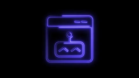 Neon web browser with digital wallet security interface displayed on black .. Stock Footage 314541204