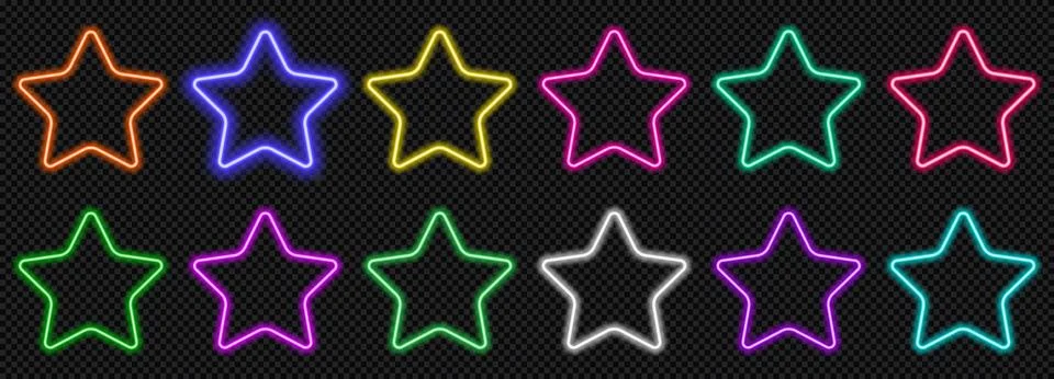 Neon web game with button light call and action star ui. Blue vector frame with Stock Illustration