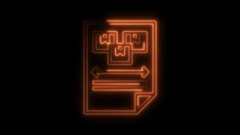 Neon website migration transfer protocol illustration concept for digital Stock Footage 322990810