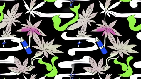 Neon Weed Rush – Diagonal motion Stock Footage 306478312