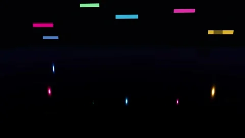 Neon Wet Pavement 4K Stock Footage 338383497